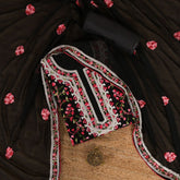 Black Georgette Karachi Unstitched Salwar Suit